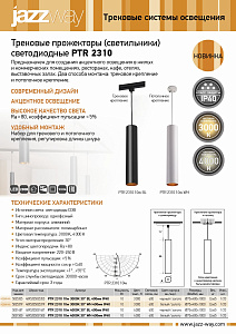 Трековые прожекторы (светильники) светодиодные PTR 2310